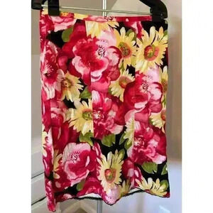 Vintage 90’s Summer Floral Print Skirt Size 11 USA Evolution not Revolution